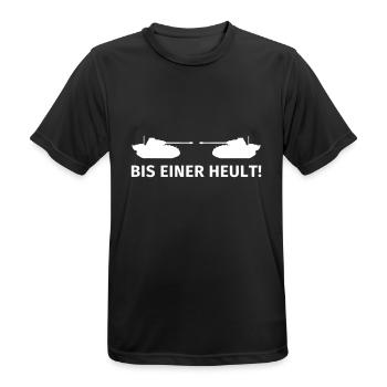 Bis einer heult - Männer T-Shirt atmungsaktiv - Schwarz - Vorne - AI Model Male 178 light (178cm)