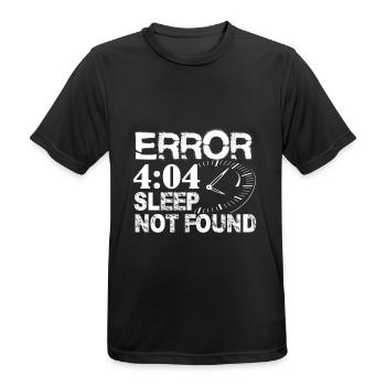 Error 404 Sleep not found Shirt Funny Computer Shi - Männer T-Shirt atmungsaktiv - Schwarz - Vorne - AI Model Male 178 light (178cm)