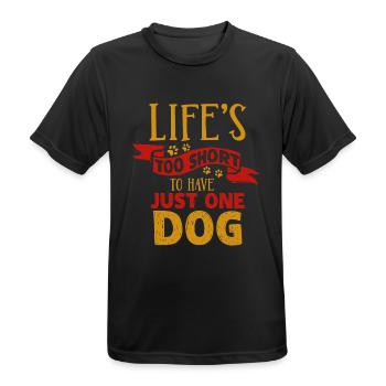chien - T-shirt respirant Homme - noir - Devant - AI Model Male 178 light (178cm)
