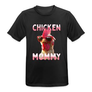 Chicken Mommy Chicken Mom Farmer's Wife Mother's Day Chickens - Men's Breathable T-Shirt - black - Front - AI Model Male 178 light (178cm)