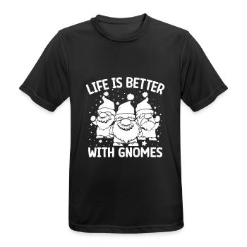 Gnome Costume Men Life Is Better With Gnome - Männer T-Shirt atmungsaktiv - Schwarz - Vorne - AI Model Male 178 light (178cm)
