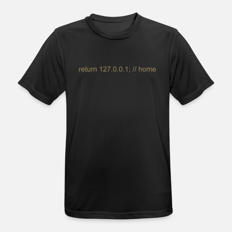 Programmierer Nerd IT Witz Developer Zuhause - Männer T-Shirt atmungsaktiv - Schwarz