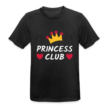 Princess club (Krone, Herzen) - Männer T-Shirt atmungsaktiv - Schwarz - Vorne - AI Model Male 178 light (178cm)