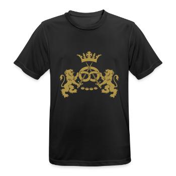 Bäcker Zunftzeichen Zunft Krone Geschenkidee - Männer T-Shirt atmungsaktiv - Schwarz - Vorne - AI Model Male 178 light (178cm)