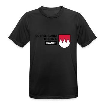 Gott sei Dank ich bin a Frank - Männer T-Shirt atmungsaktiv - Schwarz - Vorne - AI Model Male 178 light (178cm)