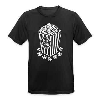Popcorn frais - croustillant, délicieux - Cadeau - T-shirt respirant Homme - noir - Devant - AI Model Male 178 light (178cm)