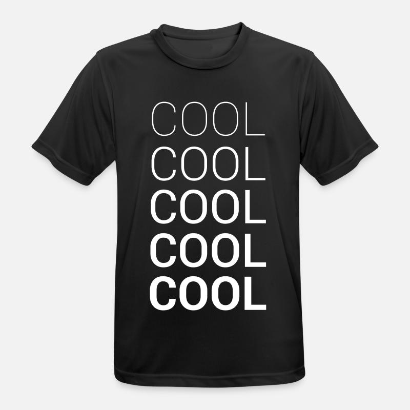 COOL COOL COOL COOL COOL - Männer T-Shirt atmungsaktiv - Schwarz