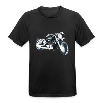 biker - Men's Breathable T-Shirt - black - Front - AI Model Male 178 light (178cm)