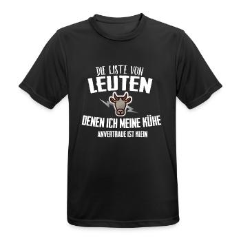 Meine Kühe - Männer T-Shirt atmungsaktiv - Schwarz - Vorne - AI Model Male 178 light (178cm)