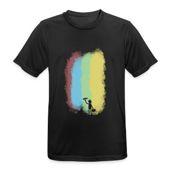 Maler - Männer T-Shirt atmungsaktiv - Schwarz - Vorne - AI Model Male 178 light (178cm)