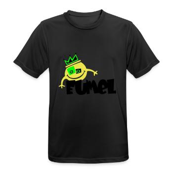 EUMEL - Männer T-Shirt atmungsaktiv - Schwarz - Vorne - AI Model Male 178 light (178cm)