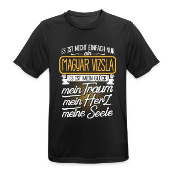 MAGYAR-VIZSLA - Traum - Männer T-Shirt atmungsaktiv - Schwarz - Vorne - AI Model Male 178 light (178cm)