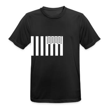 USA - Männer T-Shirt atmungsaktiv - Schwarz - Vorne - AI Model Male 178 light (178cm)