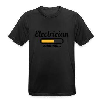 Électricien - T-shirt respirant Homme - noir - Devant - AI Model Male 178 light (178cm)