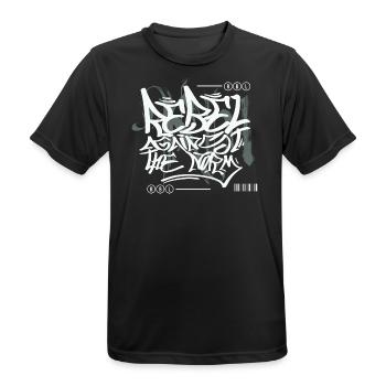 Streetwear Urban Graffiti - Men's Breathable T-Shirt - black - Front - AI Model Male 178 light (178cm)