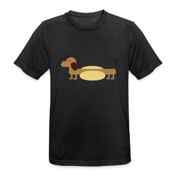Hot-Dog - Männer T-Shirt atmungsaktiv - Schwarz - Vorne - AI Model Male 178 light (178cm)