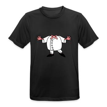 chef koch koerper schuerze kochen restaurant meist - Männer T-Shirt atmungsaktiv - Schwarz - Vorne - AI Model Male 178 light (178cm)