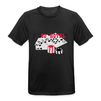 Royal Flush GO ROYAL - Männer T-Shirt atmungsaktiv - Schwarz - Vorne - AI Model Male 178 light (178cm)