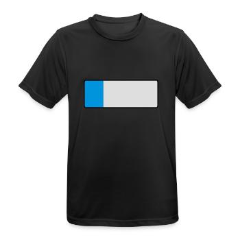 _blank_kurz - Men's Breathable T-Shirt - black - Front - AI Model Male 178 light (178cm)