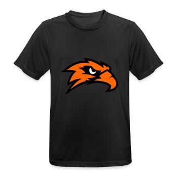 Adlerkopf - Männer T-Shirt atmungsaktiv - Schwarz - Vorne - AI Model Male 178 light (178cm)