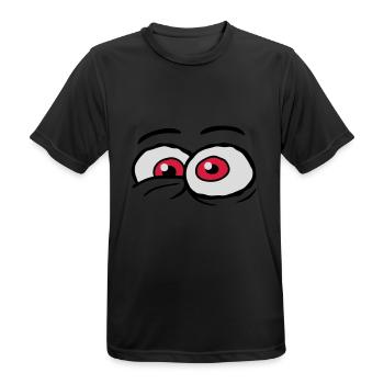 Comic Eyes Crazy Design - Men's Breathable T-Shirt - black - Front - AI Model Male 178 light (178cm)