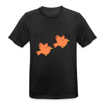 Couleurs d’oiseaux 2 - T-shirt respirant Homme - noir - Devant - AI Model Male 178 light (178cm)