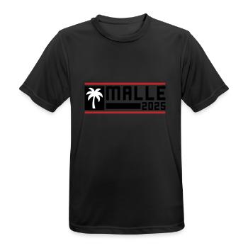 Malle 2025 Palme - Männer T-Shirt atmungsaktiv - Schwarz - Vorne - AI Model Male 178 light (178cm)