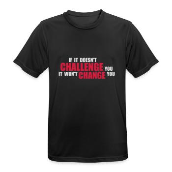 Workout Fitness Motivation Quote - Men's Breathable T-Shirt - black - Front - AI Model Male 178 light (178cm)