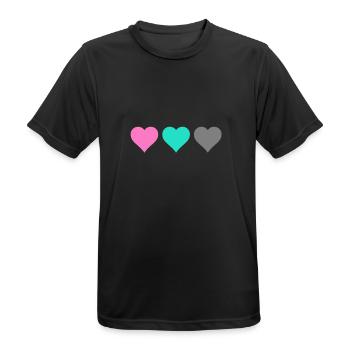 heart - Men's Breathable T-Shirt - black - Front - AI Model Male 178 light (178cm)