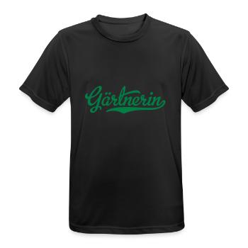 Jardinier - T-shirt respirant Homme - noir - Devant - AI Model Male 178 light (178cm)