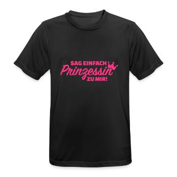 Prinzessin - Männer T-Shirt atmungsaktiv - Schwarz - Vorne - AI Model Male 178 light (178cm)