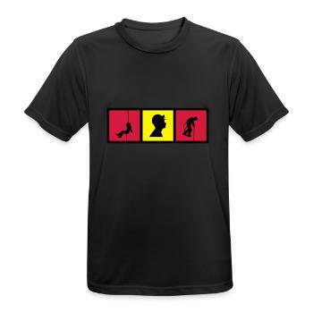 Caver Speleology Speläologie Spéléo Spéléologue - Men's Breathable T-Shirt - black - Front - AI Model Male 178 light (178cm)