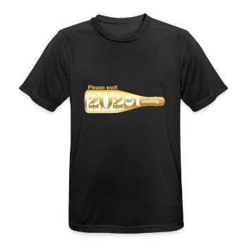 Please Wait 2025 Loading Funny New Year's Eve Design - Men's Breathable T-Shirt - black - Front - AI Model Male 178 light (178cm)
