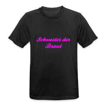 Schwester der Braut by Shirtchef - Männer T-Shirt atmungsaktiv - Schwarz - Vorne - AI Model Male 178 light (178cm)
