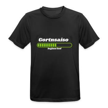 Gortnsaiso - bayerischer Spruch - Männer T-Shirt atmungsaktiv - Schwarz - Vorne - AI Model Male 178 light (178cm)