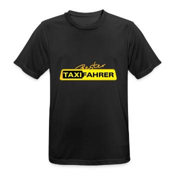 Bester Taxifahrer 1 - Männer T-Shirt atmungsaktiv - Schwarz - Vorne - AI Model Male 178 light (178cm)