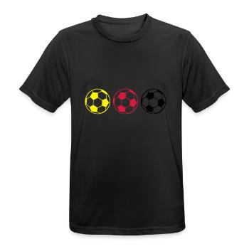 soccer_germany - Männer T-Shirt atmungsaktiv - Schwarz - Vorne - AI Model Male 178 light (178cm)