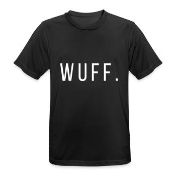 Quotes Wuff LWBTFRQ - Männer T-Shirt atmungsaktiv - Schwarz - Vorne - AI Model Male 178 light (178cm)