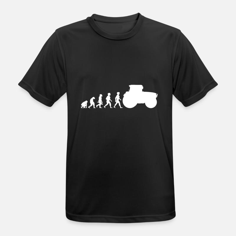Evolution Traktor Trecker Ackerschlepper - Männer T-Shirt atmungsaktiv - Schwarz