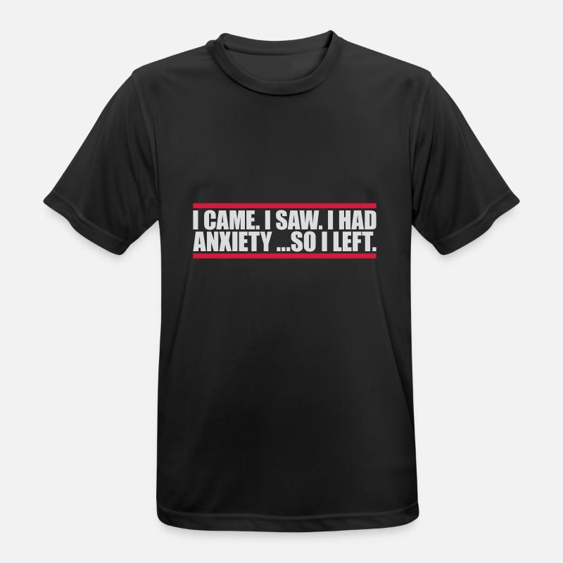 J’avais de l’anxiété en disant - T-shirt respirant Homme - noir
