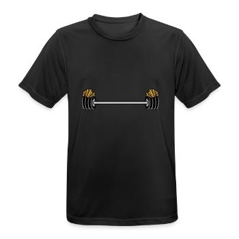 Haltérophilie Français Fries Bodybuilder - T-shirt respirant Homme - noir - Devant - AI Model Male 178 light (178cm)