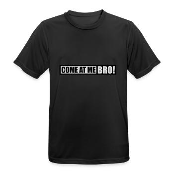 come at me bro - Männer T-Shirt atmungsaktiv - Schwarz - Vorne - AI Model Male 178 light (178cm)