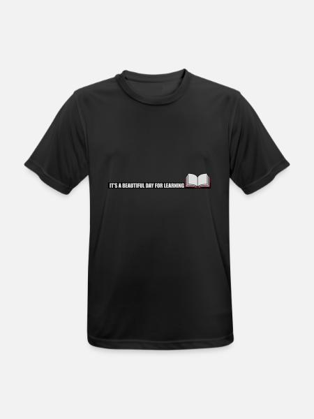 beautiful day for learning - Men's Breathable T-Shirt - black