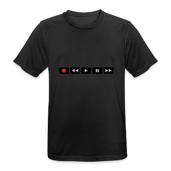 Oldschool Videocontrol - T-shirt respirant Homme - noir - Devant - AI Model Male 178 light (178cm)