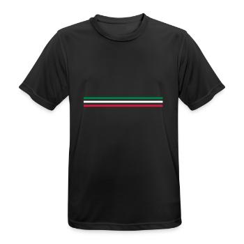 Trait italia - grand - T-shirt respirant Homme - noir - Devant - AI Model Male 178 light (178cm)