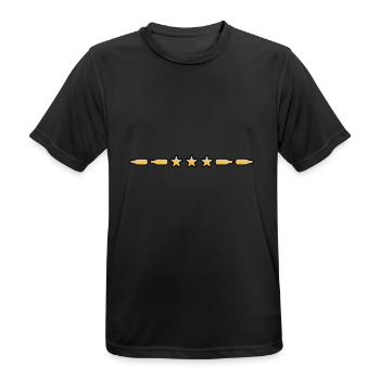 Star Beer Bottles Line Dividing Line - Men's Breathable T-Shirt - black - Front - AI Model Male 178 light (178cm)
