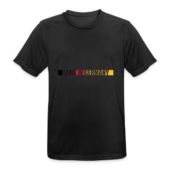 Made in Germany - Men's Breathable T-Shirt - black - Front - AI Model Male 178 light (178cm)