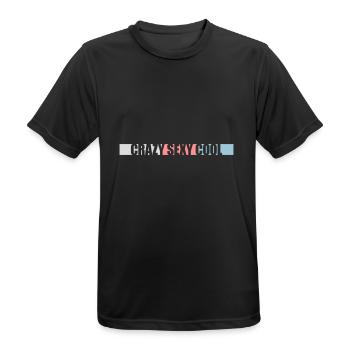 design cool sexy fou - T-shirt respirant Homme - noir - Devant - AI Model Male 178 light (178cm)