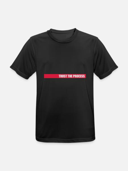 trust the process Quote - Men's Breathable T-Shirt - black