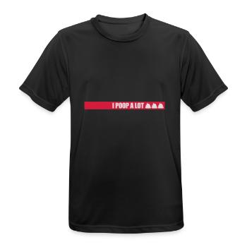 I poop a lot - Men's Breathable T-Shirt - black - Front - AI Model Male 178 light (178cm)